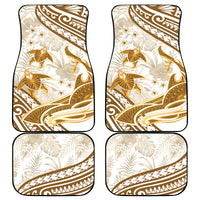Gold Polynesia Car Mats Polynesian Turtle Shark Tattoo Tropical Vintage LT14 - Polynesian Pride