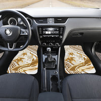 Gold Polynesia Car Mats Polynesian Turtle Shark Tattoo Tropical Vintage LT14 Set 2pcs - Front Gold - Polynesian Pride