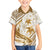 Gold Polynesia Family Matching Long Sleeve Bodycon Dress and Hawaiian Shirt Polynesian Turtle Shark Tattoo Tropical Vintage LT14 Son's Shirt Gold - Polynesian Pride
