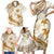 Gold Polynesia Family Matching Short Sleeve Bodycon Dress and Hawaiian Shirt Polynesian Turtle Shark Tattoo Tropical Vintage LT14 - Polynesian Pride