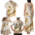 Gold Polynesia Family Matching Tank Maxi Dress and Hawaiian Shirt Polynesian Turtle Shark Tattoo Tropical Vintage LT14 - Polynesian Pride