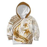 Gold Polynesia Kid Hoodie Polynesian Turtle Shark Tattoo Tropical Vintage LT14 Hoodie Gold - Polynesian Pride