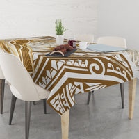 Gold Polynesia Tablecloth Polynesian Turtle Shark Tattoo Tropical Vintage LT14 - Polynesian Pride