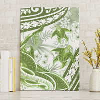 Lime Green Polynesia Canvas Wall Art Polynesian Turtle Shark Tattoo Tropical Vintage LT14 Without Frame Lime Green - Polynesian Pride