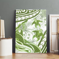 Lime Green Polynesia Canvas Wall Art Polynesian Turtle Shark Tattoo Tropical Vintage LT14 - Polynesian Pride