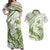 Lime Green Polynesia Couples Matching Off Shoulder Maxi Dress and Hawaiian Shirt Polynesian Turtle Shark Tattoo Tropical Vintage LT14 Lime Green - Polynesian Pride