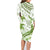 Lime Green Polynesia Family Matching Long Sleeve Bodycon Dress and Hawaiian Shirt Polynesian Turtle Shark Tattoo Tropical Vintage LT14 - Polynesian Pride