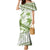 Lime Green Polynesia Family Matching Mermaid Dress and Hawaiian Shirt Polynesian Turtle Shark Tattoo Tropical Vintage LT14 Mom's Dress Lime Green - Polynesian Pride