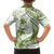 Lime Green Polynesia Family Matching Off Shoulder Short Dress and Hawaiian Shirt Polynesian Turtle Shark Tattoo Tropical Vintage LT14 - Polynesian Pride