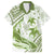 Lime Green Polynesia Family Matching Puletasi and Hawaiian Shirt Polynesian Turtle Shark Tattoo Tropical Vintage LT14 Dad's Shirt - Short Sleeve Lime Green - Polynesian Pride