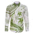 Lime Green Polynesia Family Matching Puletasi and Hawaiian Shirt Polynesian Turtle Shark Tattoo Tropical Vintage LT14 Dad's Shirt - Long Sleeve Lime Green - Polynesian Pride