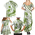 Lime Green Polynesia Family Matching Summer Maxi Dress and Hawaiian Shirt Polynesian Turtle Shark Tattoo Tropical Vintage LT14 - Polynesian Pride