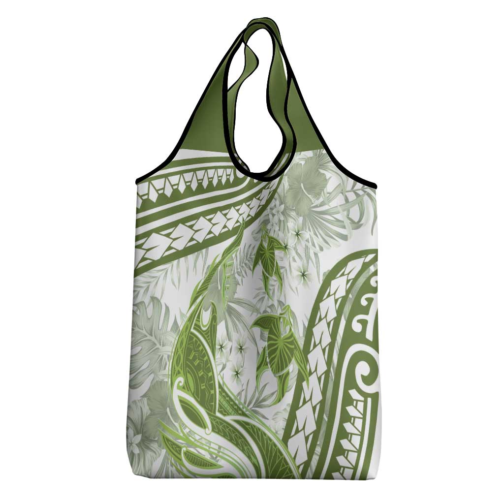 Lime Green Polynesia Grocery Bag Polynesian Turtle Shark Tattoo Tropical Vintage LT14 - Polynesian Pride