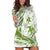 Lime Green Polynesia Hoodie Dress Polynesian Turtle Shark Tattoo Tropical Vintage LT14 Lime Green - Polynesian Pride