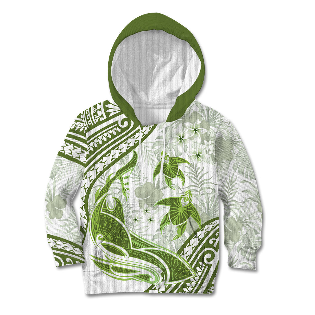 Lime Green Polynesia Kid Hoodie Polynesian Turtle Shark Tattoo Tropical Vintage LT14 Hoodie Lime Green - Polynesian Pride