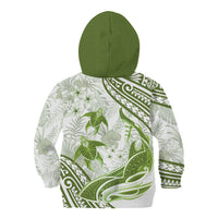 Lime Green Polynesia Kid Hoodie Polynesian Turtle Shark Tattoo Tropical Vintage LT14 - Polynesian Pride