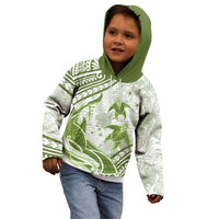 Lime Green Polynesia Kid Hoodie Polynesian Turtle Shark Tattoo Tropical Vintage LT14 - Polynesian Pride