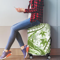 Lime Green Polynesia Luggage Cover Polynesian Turtle Shark Tattoo Tropical Vintage