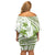 Lime Green Polynesia Off Shoulder Short Dress Polynesian Turtle Shark Tattoo Tropical Vintage LT14 - Polynesian Pride