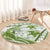 Lime Green Polynesia Round Carpet Polynesian Turtle Shark Tattoo Tropical Vintage