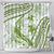 Lime Green Polynesia Shower Curtain Polynesian Turtle Shark Tattoo Tropical Vintage