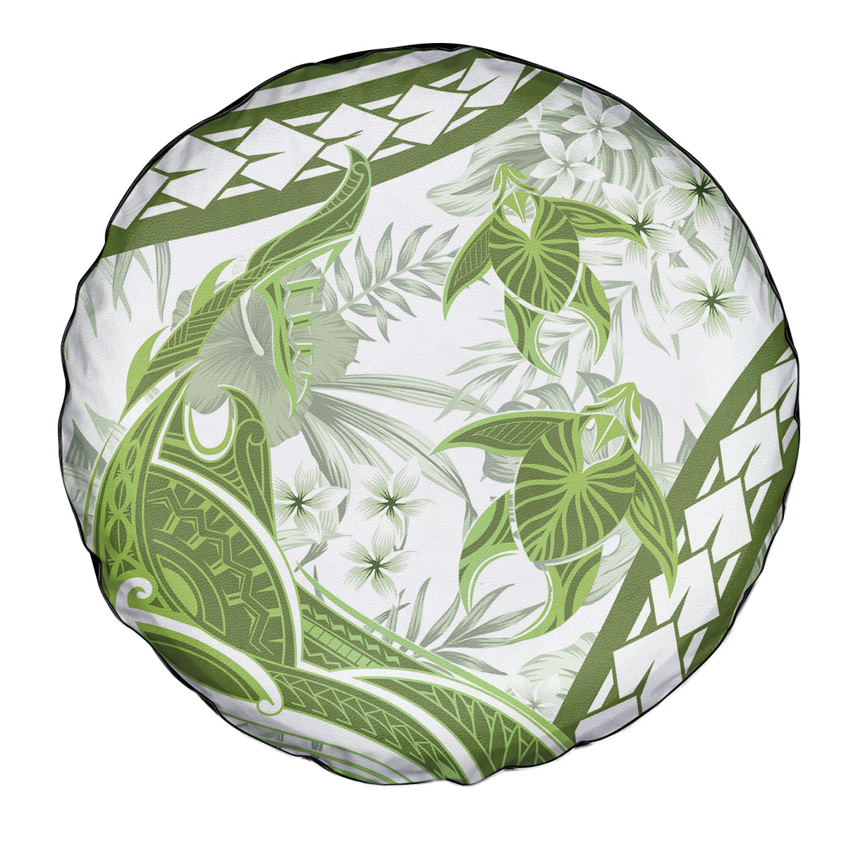 Lime Green Polynesia Spare Tire Cover Polynesian Turtle Shark Tattoo Tropical Vintage LT14 - Polynesian Pride