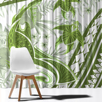 Lime Green Polynesia Window Curtain Polynesian Turtle Shark Tattoo Tropical Vintage LT14 - Polynesian Pride