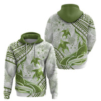 Lime Green Polynesia Zip Hoodie Polynesian Turtle Shark Tattoo Tropical Vintage LT14 - Polynesian Pride