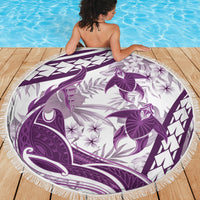 Purple Polynesia Beach Blanket Polynesian Turtle Shark Tattoo Tropical Vintage LT14 - Polynesian Pride