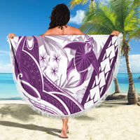 Purple Polynesia Beach Blanket Polynesian Turtle Shark Tattoo Tropical Vintage LT14 - Polynesian Pride