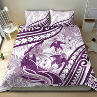 Purple Polynesia Bedding Set Polynesian Turtle Shark Tattoo Tropical Vintage LT14 - Polynesian Pride