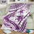 Purple Polynesia Blanket Polynesian Turtle Shark Tattoo Tropical Vintage