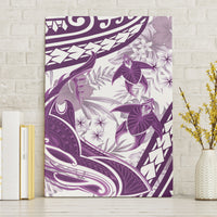 Purple Polynesia Canvas Wall Art Polynesian Turtle Shark Tattoo Tropical Vintage LT14 Without Frame Purple - Polynesian Pride