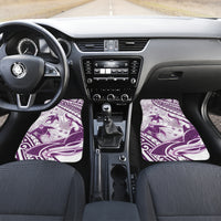 Purple Polynesia Car Mats Polynesian Turtle Shark Tattoo Tropical Vintage LT14 Set 2pcs - Front Purple - Polynesian Pride