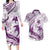 Purple Polynesia Couples Matching Long Sleeve Bodycon Dress and Hawaiian Shirt Polynesian Turtle Shark Tattoo Tropical Vintage LT14 Purple - Polynesian Pride