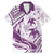 Purple Polynesia Family Matching Mermaid Dress and Hawaiian Shirt Polynesian Turtle Shark Tattoo Tropical Vintage LT14 Dad's Shirt - Short Sleeve Purple - Polynesian Pride