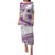 Purple Polynesia Family Matching Puletasi and Hawaiian Shirt Polynesian Turtle Shark Tattoo Tropical Vintage LT14 Mom's Dress Purple - Polynesian Pride