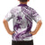 Purple Polynesia Family Matching Short Sleeve Bodycon Dress and Hawaiian Shirt Polynesian Turtle Shark Tattoo Tropical Vintage LT14 - Polynesian Pride