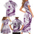 Purple Polynesia Family Matching Short Sleeve Bodycon Dress and Hawaiian Shirt Polynesian Turtle Shark Tattoo Tropical Vintage LT14 - Polynesian Pride