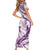 Purple Polynesia Family Matching Short Sleeve Bodycon Dress and Hawaiian Shirt Polynesian Turtle Shark Tattoo Tropical Vintage LT14 - Polynesian Pride