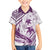 Purple Polynesia Family Matching Short Sleeve Bodycon Dress and Hawaiian Shirt Polynesian Turtle Shark Tattoo Tropical Vintage LT14 Son's Shirt Purple - Polynesian Pride