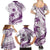 Purple Polynesia Family Matching Summer Maxi Dress and Hawaiian Shirt Polynesian Turtle Shark Tattoo Tropical Vintage LT14 - Polynesian Pride