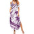 Purple Polynesia Family Matching Summer Maxi Dress and Hawaiian Shirt Polynesian Turtle Shark Tattoo Tropical Vintage LT14 Mom's Dress Purple - Polynesian Pride