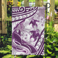 Purple Polynesia Garden Flag Polynesian Turtle Shark Tattoo Tropical Vintage LT14 Garden Flag Purple - Polynesian Pride