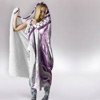 Purple Polynesia Hooded Blanket Polynesian Turtle Shark Tattoo Tropical Vintage LT14 - Polynesian Pride