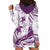 Purple Polynesia Hoodie Dress Polynesian Turtle Shark Tattoo Tropical Vintage LT14 - Polynesian Pride