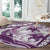 Purple Polynesia Round Carpet Polynesian Turtle Shark Tattoo Tropical Vintage