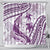 Purple Polynesia Shower Curtain Polynesian Turtle Shark Tattoo Tropical Vintage