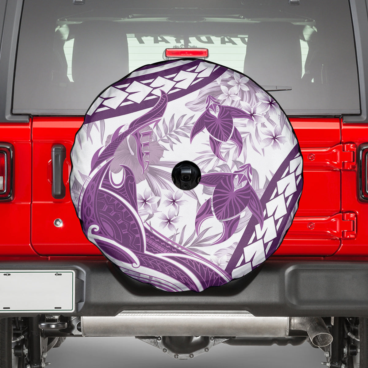 Purple Polynesia Spare Tire Cover Polynesian Turtle Shark Tattoo Tropical Vintage LT14 - Polynesian Pride