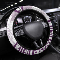 Purple Polynesia Steering Wheel Cover Polynesian Turtle Shark Tattoo Tropical Vintage LT14 Universal Fit Purple - Polynesian Pride